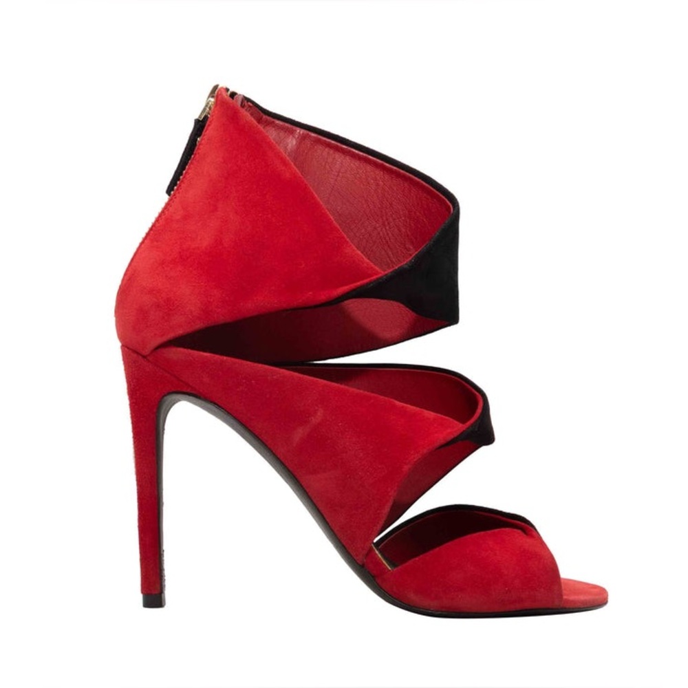 LOUIS VUITTON SUEDE BOOTIE SANDALS SIZE 37